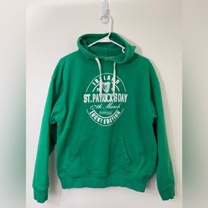 Lightly Used Green St. Patricks Day Themed Hoodie Unisex Size Large